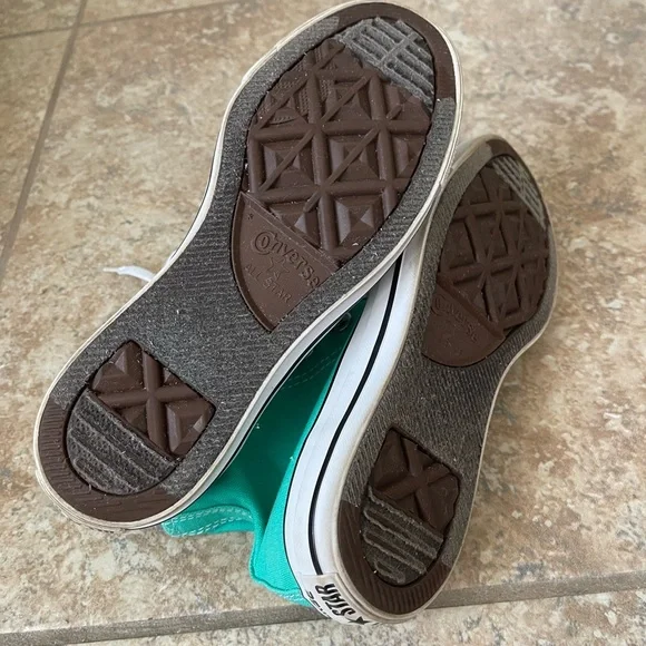 Converse Womens High-Top Sneakers - Teal and White - Picture 4 of 5